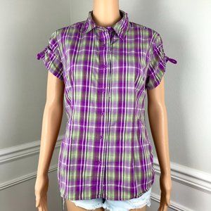 The North Face Short Sleeve Plaid Shirt Size M